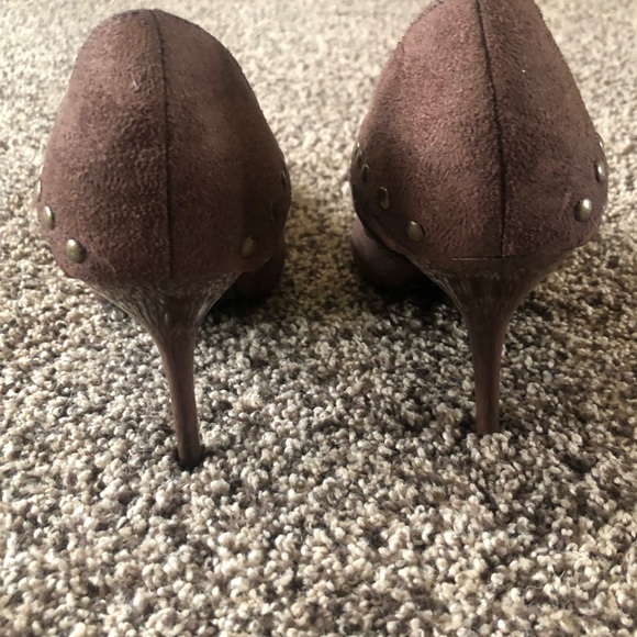 Pierre Dumas Ida Pointed Toe Stiletto Size 8 New Brown Studded - Picture 5 of 8